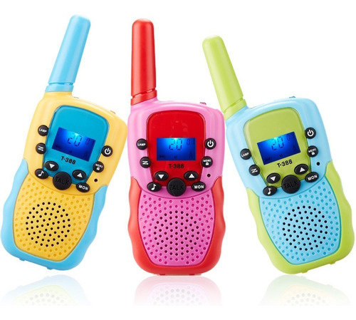 Walkie Talkie Infantil De 3 Piezas Con 8 Canales 3 Millas