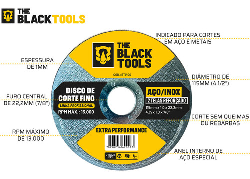 Esmerilhadeira Gradiente Profissional C/ 10 Discos Corte Cor Cinza Frequência 60 127v