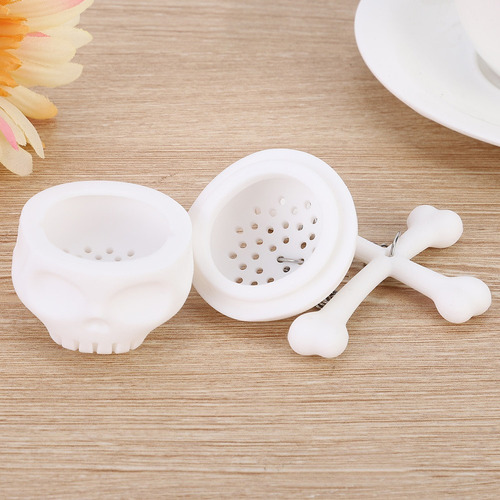 Hoja De Té De Silicona Con Forma De Calavera De Simulación B