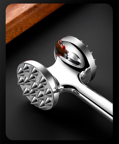 Martillo batidor zinco Unyhome profesional con mango de goma de doble cara de color plateado