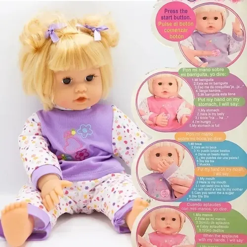 Bebé Muñeca Inteligente 5 Sentidos Interactiva 28 Frases