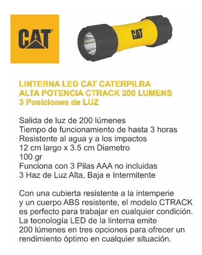 Linterna Led Alta Potencia Cat Caterpilar Ctracknb 200 Lumen