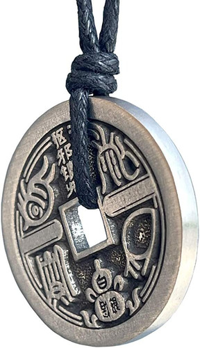 Chino Iching Moneda Fortuna Plata Peltre Hombres Colgante Co