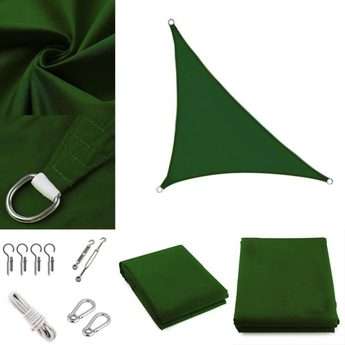 Tela Toldo Vela De Sombreamento Triangular 4x4x5.6m - Verde