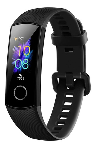 Smartwatch Honor Band 5 0.95" caja  negra, malla  meteorite black de  silicona CRS-B19S