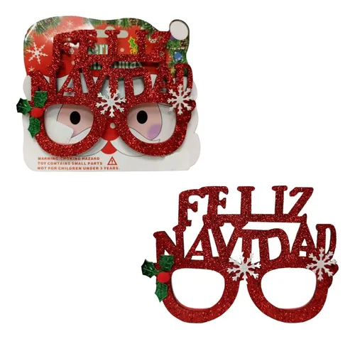 Lentes De Feliz Navidad Rojo