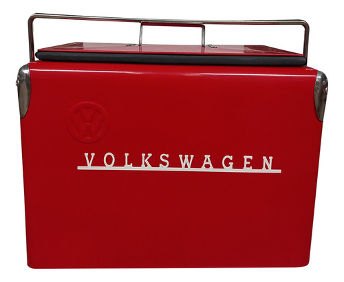 Hielera Vintage Volkswagen Rojo Meses Sin Intereses