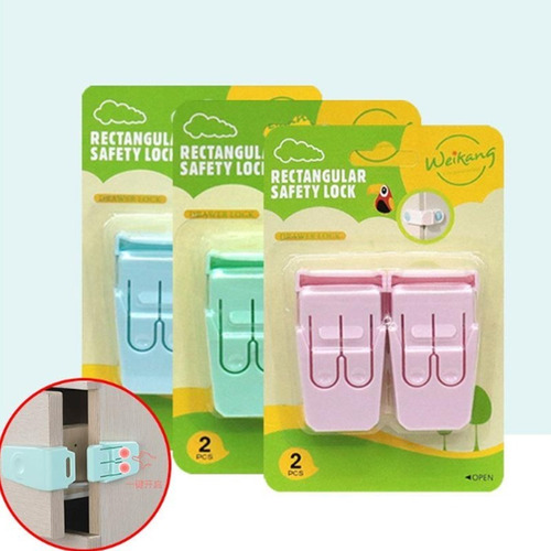 Imagen 6 de 7 de Set 2un Traba Puerta, Heladera, Cajones Para Bebes Y Niños
