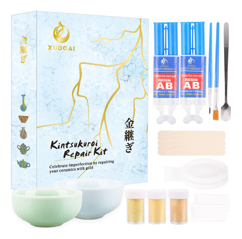 Kintsukuroi Kit Reparacion Cuenco Jarrons Ceramica Pegamento