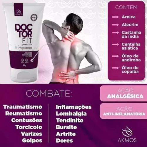 Kit 2 Pomada Para Dores Costas Ombros Torções Batidas Nervos Arnica