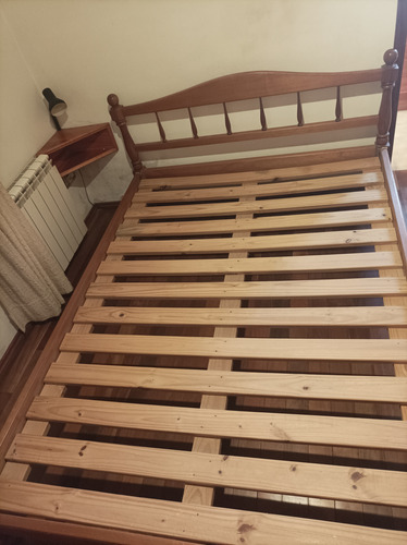 Cama 2 1/2 Plazas, Madera Maciza, Colchón De Regalo! (Usado)