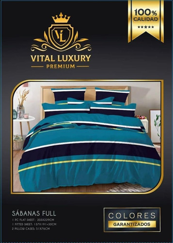 Juego De Sabana Individual Vital Luxury Premium 2023-2