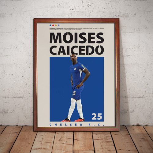 Cuadro Decorativo Poster Moisés Caicedo Chelsea Ecuador