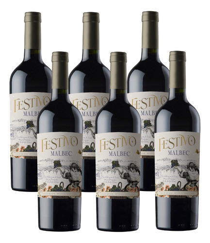 Vino Festivo Malbec Caja X 6un - Enotek Vinos