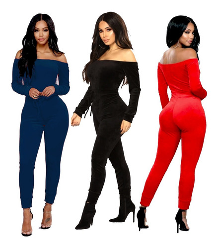 Bonito Palazzo Dama Moda Mujer Body Jumpsuit Enterizo Sexy