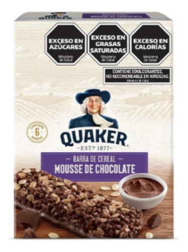 Quaker Barras Mousse De Choco X 156g Pack X2