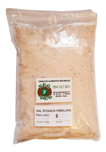 Imagen 2 de 5 de Sal Rosada Del Himalaya Fina 500 Grs