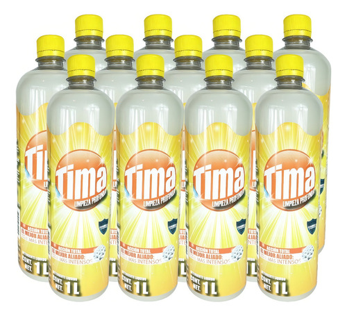 Detergente Liquido Para Ropa Blanca 1 Litro 12 Piezas Tima