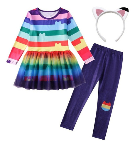 Conjunto De Disfraz Casa Gabby Dollhouse Fiesta Para Niñas