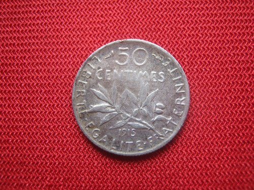 Francia 50 Céntimos 1915  Plata 