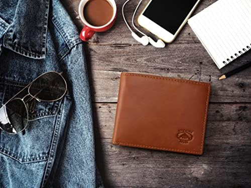 Cartera Plegable De Cuero En Modo Sigiloso Para Hombre Con V