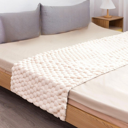 Pie De Cama Piecera Plush Peludita 2 Plazas O King 70x190cm