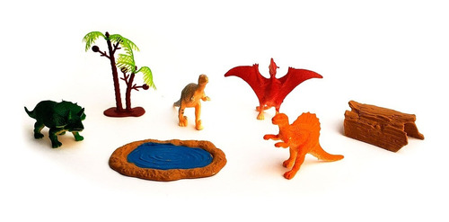 Dinosaurios De Juguete X12 Con Accesorios Niños Niñas