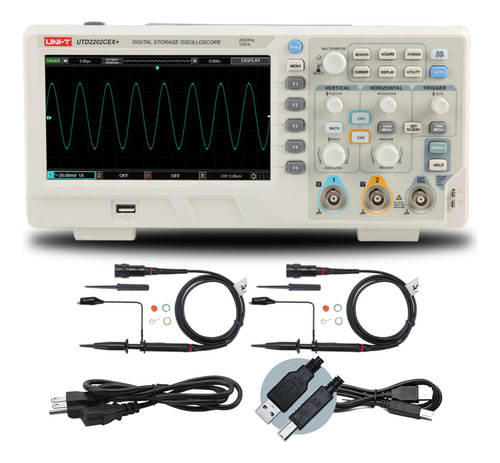 Osciloscopio Digital 200 Mhz, 2ch/analog, Uni-t Utd2202cex+