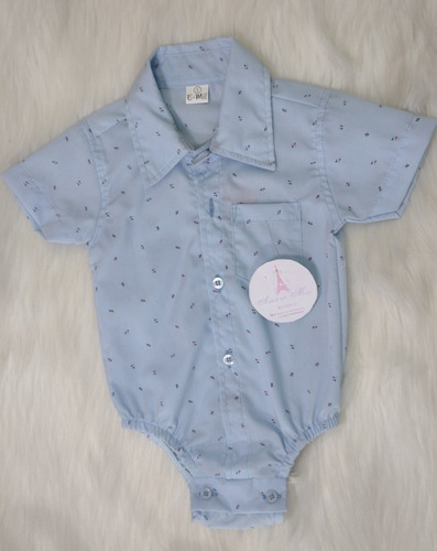 Body Camisa Anclas Y Estampadas Para Bebes Con Botones