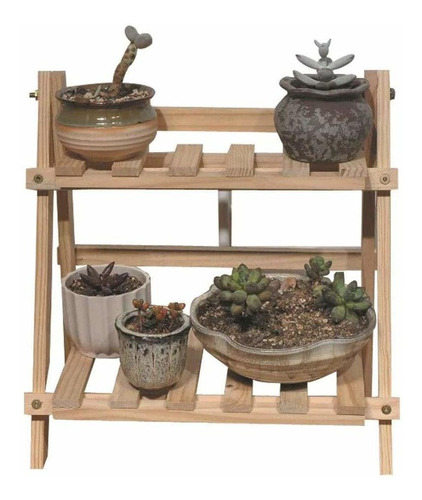 Soporte Pequeño Para Plantas De Madera Para Oficina, Escrito