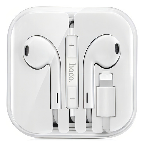Fones de ouvido Hoco Lightning para iPhone 11/12 cor branca