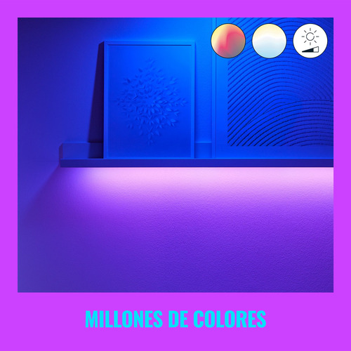Imagen 7 de 9 de Wiz Cinta Led Extensión Inteligente Color 1mt 11w Wi-fi