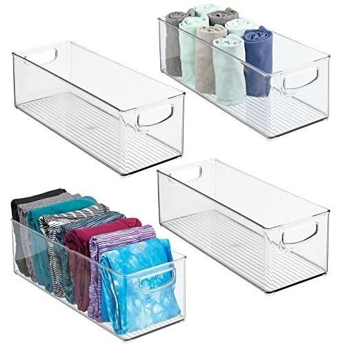   Plastic Home Closet Organizer - Basket Storage Holder...