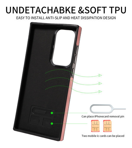 Capa Carteira De Couro Com Fenda Para Samsung