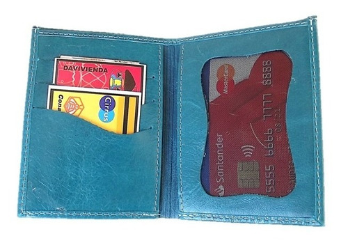 Imagen 5 de 6 de Billetera Tarjetero Cuero 100% Porta Documentos Hombre Mujer