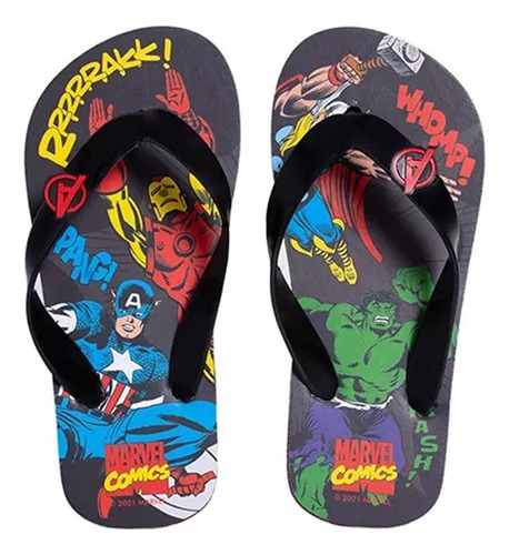 Ojotas Avengers Super Heroe Marvel Tiras Niño Playa Pileta C