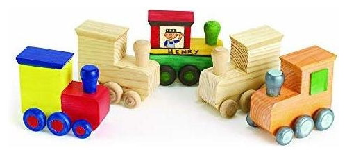 Decora Tus Prs Trenes De Madera Juego De 12 Manualidade...