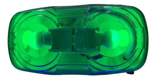 Farol Trailer Carro Zorra 12v X1 C/ Lampara Led T10 Verde R2