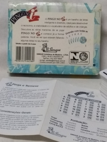 Imagem 6 de 8 de Pingo No I Baralho Jogo De Cartas Simque Completo Usado