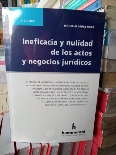 Ineficacia Y Nulidad De Los Actos Y Negocios Jurídicos 