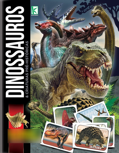 Livro Ilustrado Oficial Dinossauros + 20 Envelopes - Novo