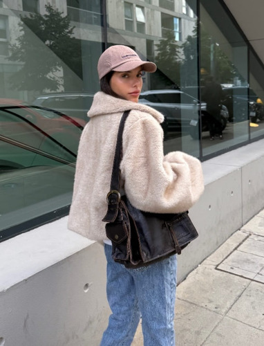 Campera/saco/chaqueta/tapado De Piel Sintética Para Mujer
