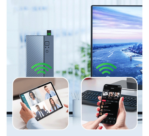 Adaptador Bluetooth-usb Mini 5gwifi Bluetooth Para Pc Gitifo Bt-6 900mbps Color Negro 1pcs
