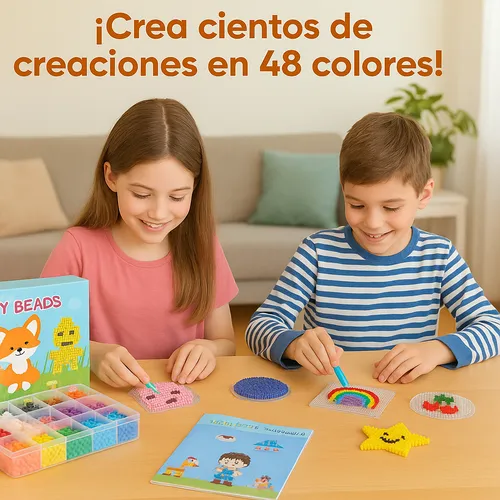 Kit Hama Beads 26000pzs 2.6mm 48 Colores + Bases Y Pinzas