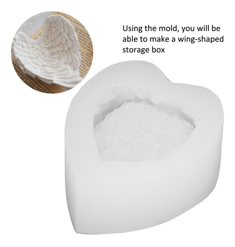 Molde De Silicona Con Forma De Ala De Pluma Mini Caja De Alm