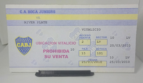 Antigua Entrada De Fútbol Boca Vs River ( Coleccion ) (Usado)
