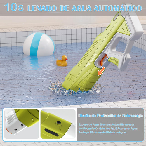 Agua Electrica,pistola De Agua Niños Con Succión Automática