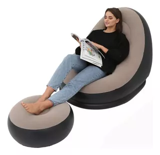 Sillón Sofá Inflable Portátil Con Reposapiés