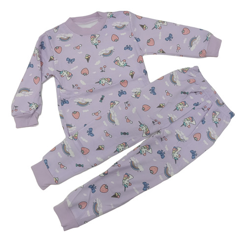 Conjunto Pijama Térmico Estampado Niña Importado