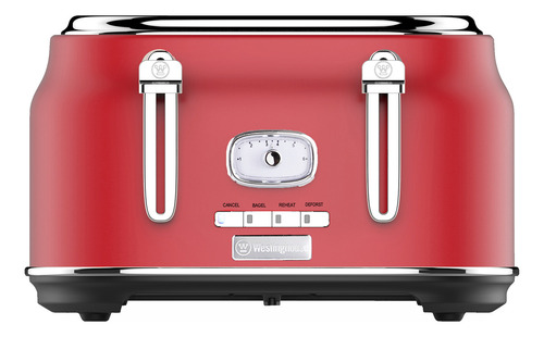 Westinghouse Tostador Retro Series De 4 Rebanadas Color Rojo